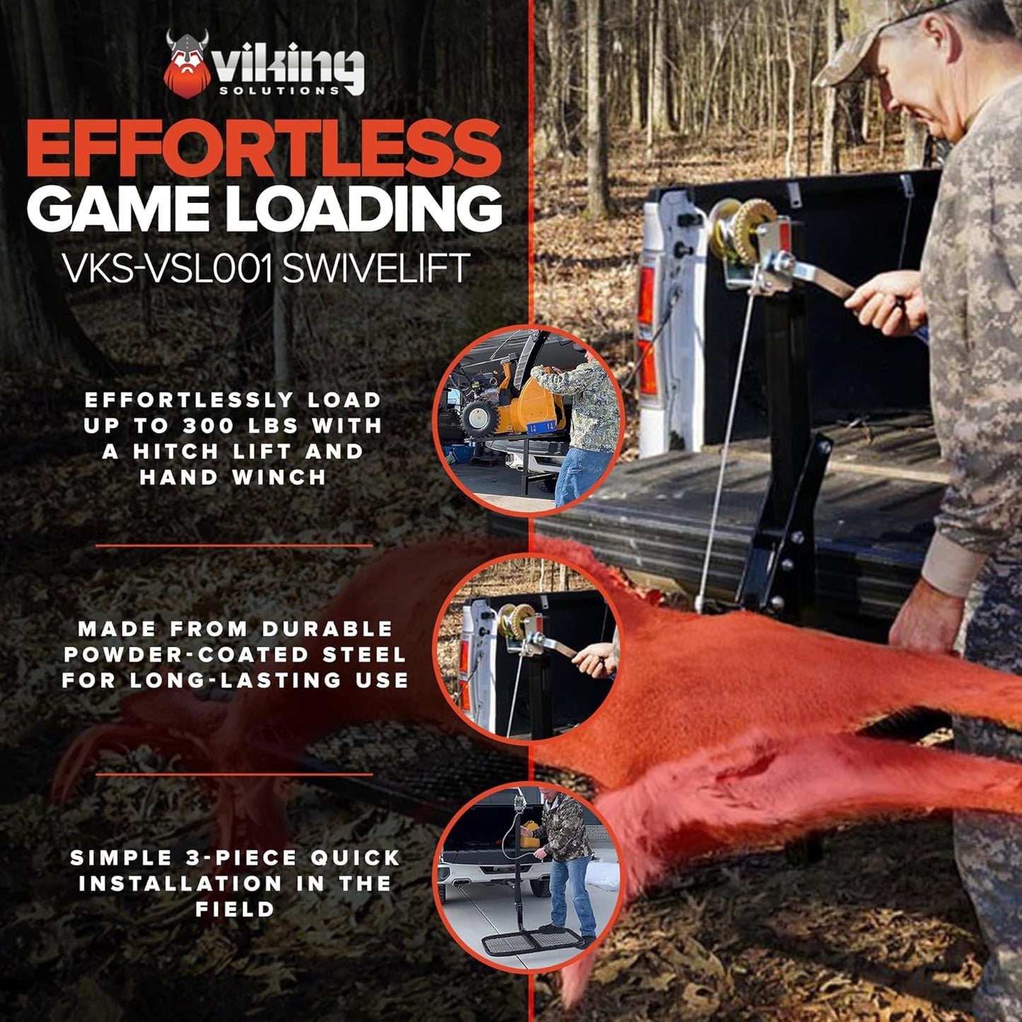 SwiveLift Portable Big Game Hitch-Mounted Lifting System - Durable & Lightweight