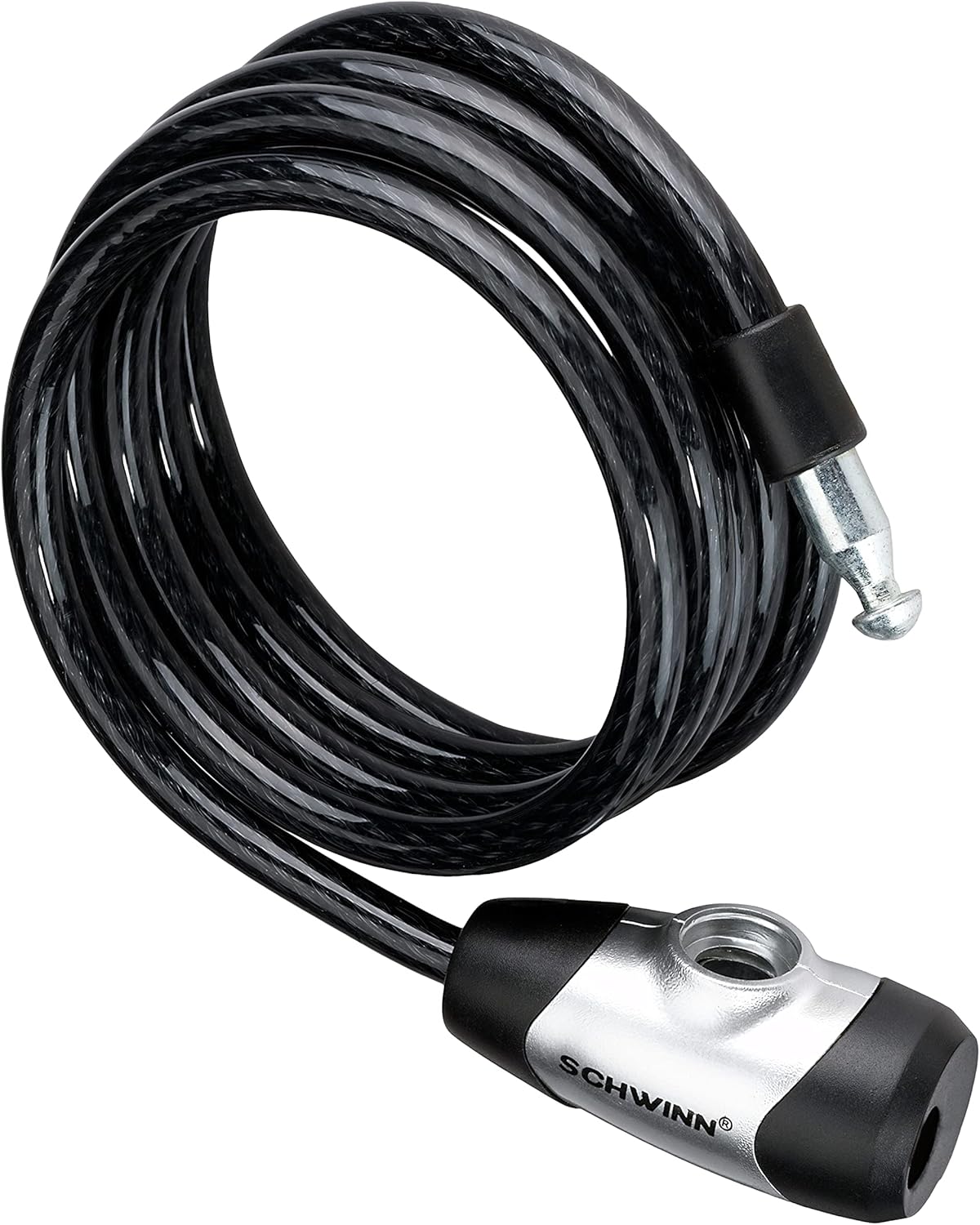 Schwinn Bike Lock - Anti-Theft Cable & Chain Security, 3-6 ft Lengths, Black
