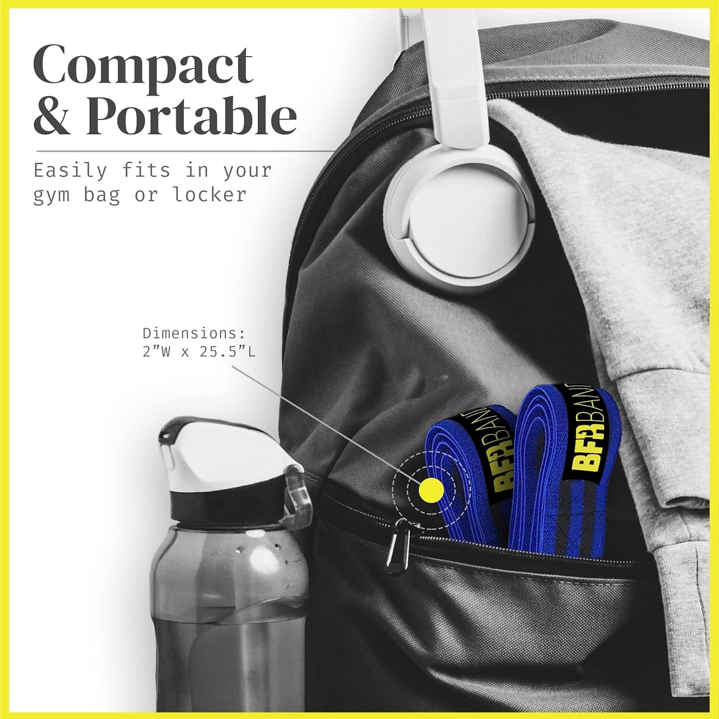 PRO Blood Flow Restriction Bands for Arms, Legs & Glutes Occlusion Training, Help Gain Muscle Without Heavy Weight Lifting, Quick-Release Strong Elastic Strap for Men & Women