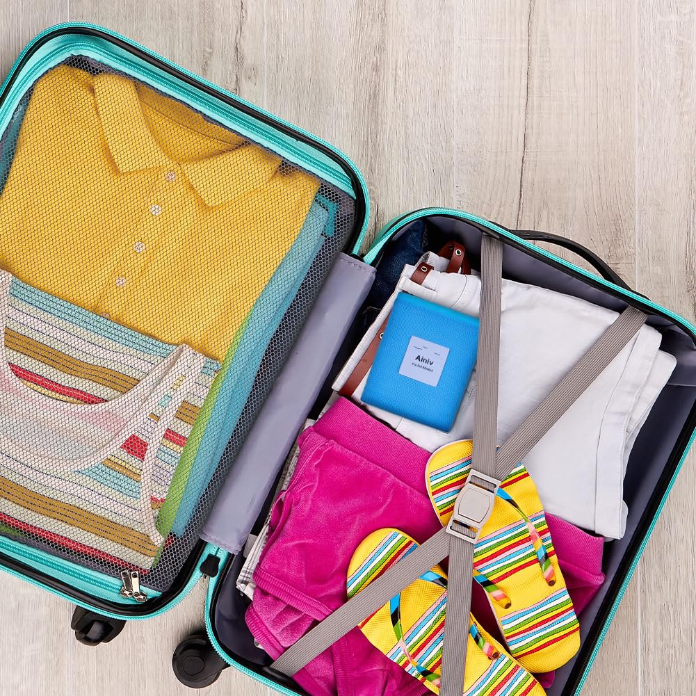 Ainiv Picnic Blanket, Mini Pocket Beach Mat 43.3 x 55.1IN (2-3 People) Foldable, Lightweight Waterproof Sand Free, Foldable Thin Ground Sheet for Outdoor Camping Hiking Travel - with Hand Strap