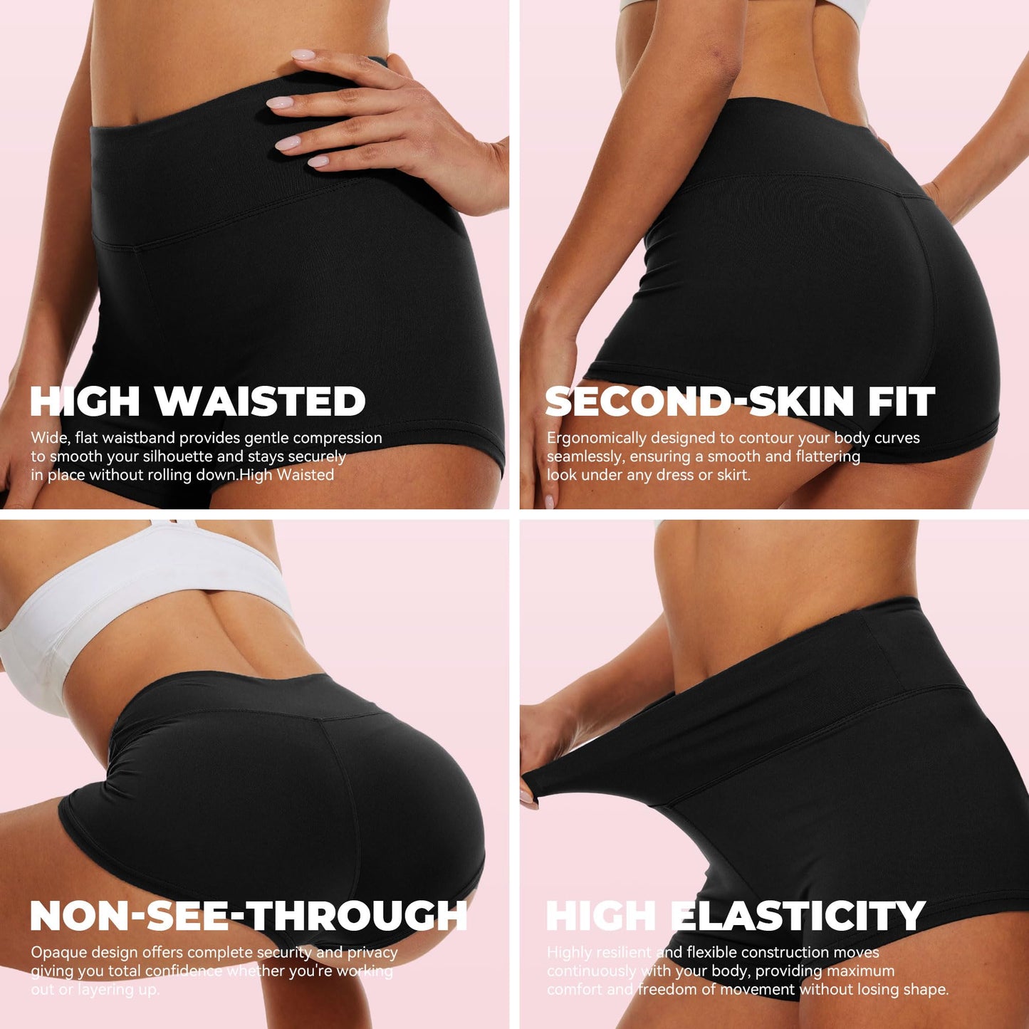 Showitty Women's 2" Booty Biker Shorts High Waisted for Dance Volleyball