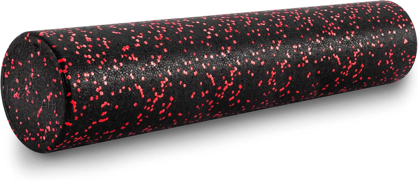 ProsourceFit High Density Foam Rollers 36 - inches Long, Firm Full Body Athletic Massage Tool for Back Stretching, Yoga, Pilates, Post Workout Muscle Recuperation, Black