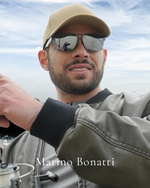 Marino Bonatti Square Sunglasses for Men Polarized UV400 Protection Mens Shades for Sports Outdoors Driving Fishing Hiking