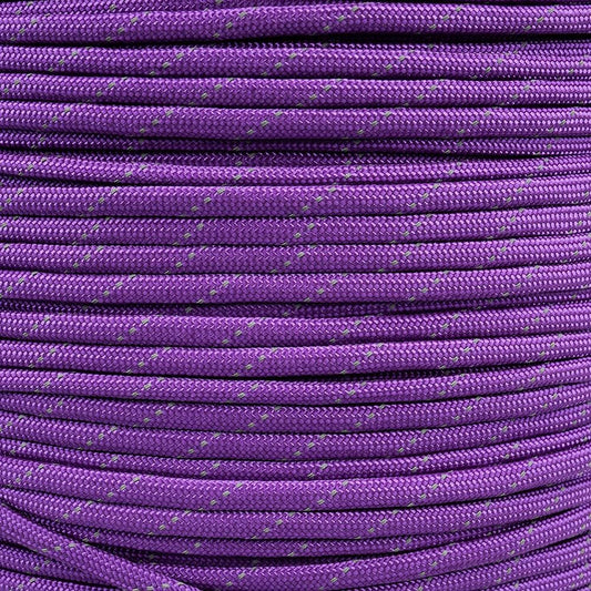 Paracord Planet Reflective 550lb Paracord – 7 Strand Type III Nylon Parachute Cord for Outdoor Visibility, Hiking, and Crafting – 30+ Colors and 4 Length Options