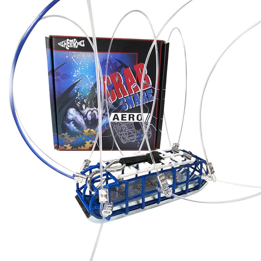 Fishernomics Heavy Surf Handcrafted Lead-Free Crab Trap for Fishing Pole (Bloom Tank Series 9.4oz or 6.6oz), US Manufactured Premium Loops, Highly Durable Crab Trap for Crabbing (Bloom Tank Aero)