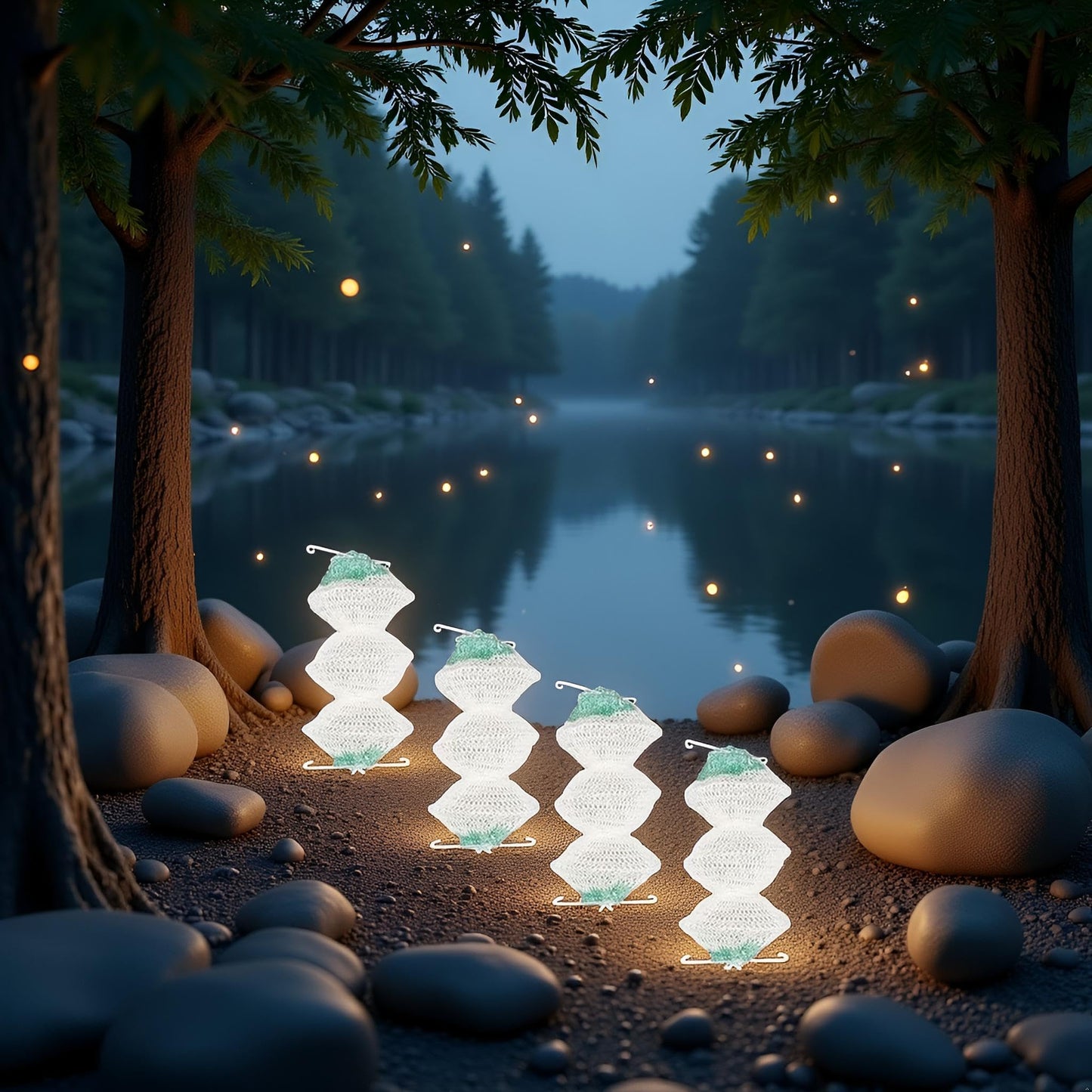 4 Pack White Lantern Mantles Bulk Accordion Shape 95 On Attractive design,Simplicty Fashionable Lantern Accessories,Lights and Lanterns