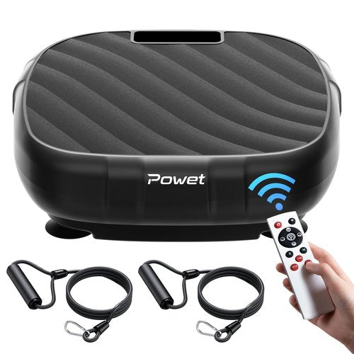 Vibration Plate Exercise Machine, 99 Speed Levels Mini Whole Body Workout Vibration Plate for Lymphatic Drainage with 5 Setting Modes for Shaping, Weight Loss, Toning (Black)