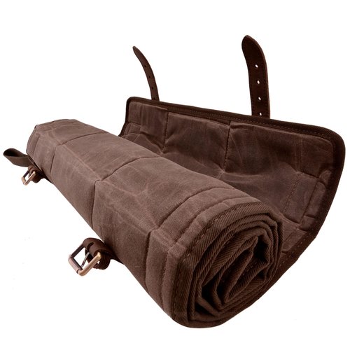 Waxed Canvas Gun Cleaning Mat, 59" x 18" Large Gun Cleaning and Shooting Mat Pad, Portable (Coffee)