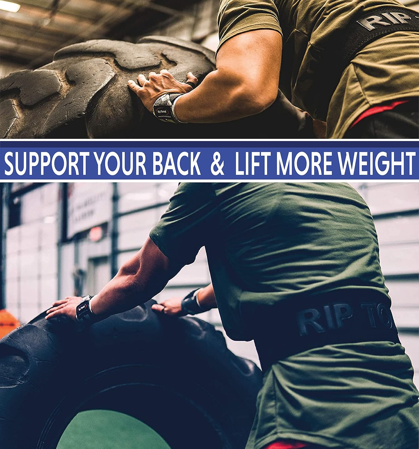 Rip Toned Lever Belt with Bonus Lifting Straps - 4" Leather Weight Lifting & Powerlifting Back Support - 10mm Belt for Strength Training, Xfit, Bodybuilding, MMA