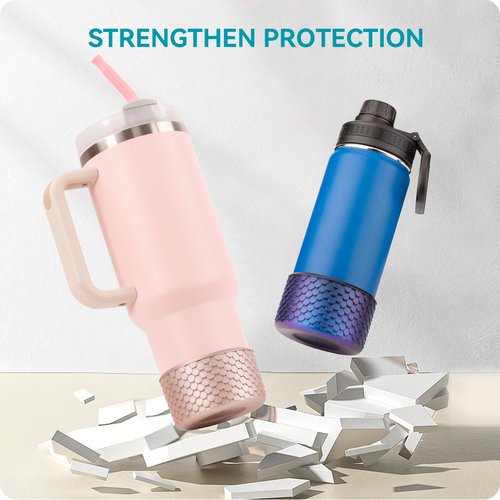 Soledea Silicone Boot Sleeve for Stanley Tumblers 20-40oz & Hydro Flask 12-24oz, Protective Silicone Cover for Bottles/Tumblers with 2.8-2.95in Bottom