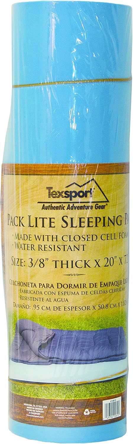 Texsport Under Sleeping Bag Foam Pad Exercise Mat 72" x 20"