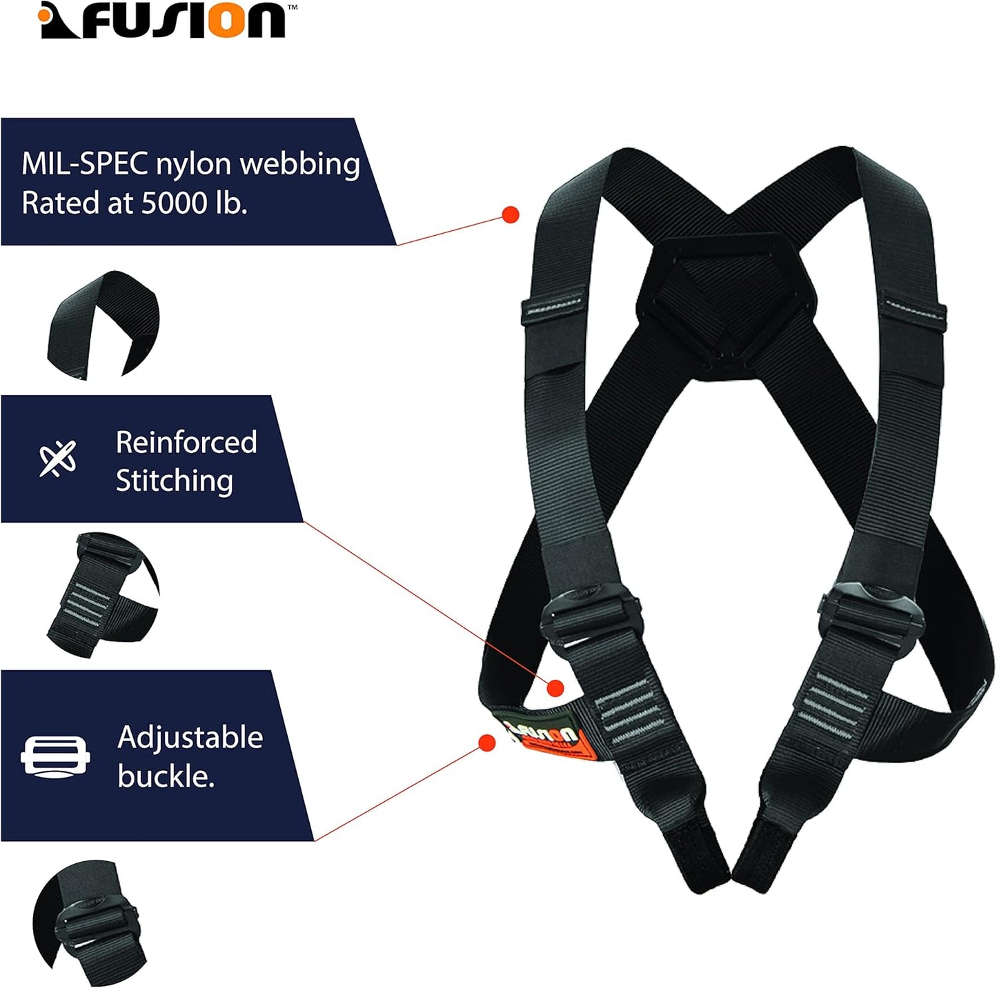 Fusion Climb Stika Chest Rescue Zipline Harness 23kN Climbing Harness,Chest harness, UIAA Certificate