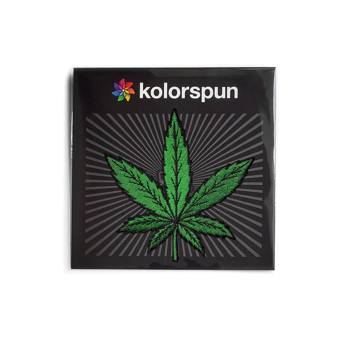 Kolorspun Weed Leaf Patch - Hook and Loop Tactical Morale Patch