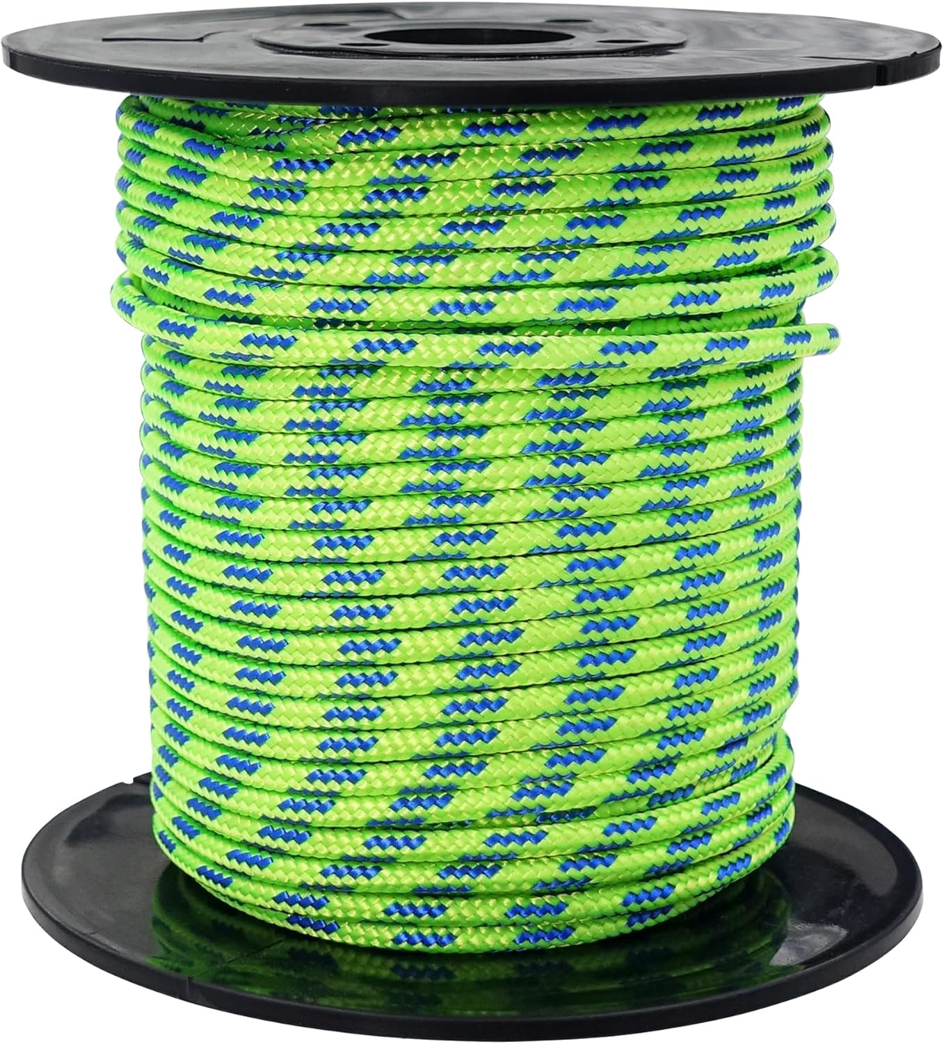 GM CLIMBING Green 3mm Accessory Cord 400LBS Double Braided Durable Pull Cord Tent Tarp Hammock Guyline for Rigging Backpacking Survival Mountaineering 100Ft Roll