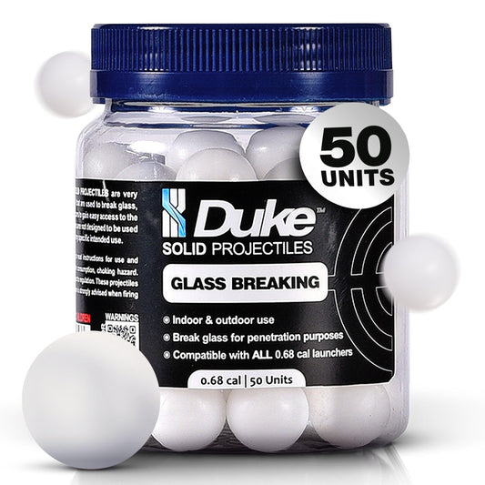 Duke Kinetic Projectiles - 68 Caliber Projectiles Self Defense Balls, Hard Plastic Balls Compatible, Non Lethal for Training - 50 Count