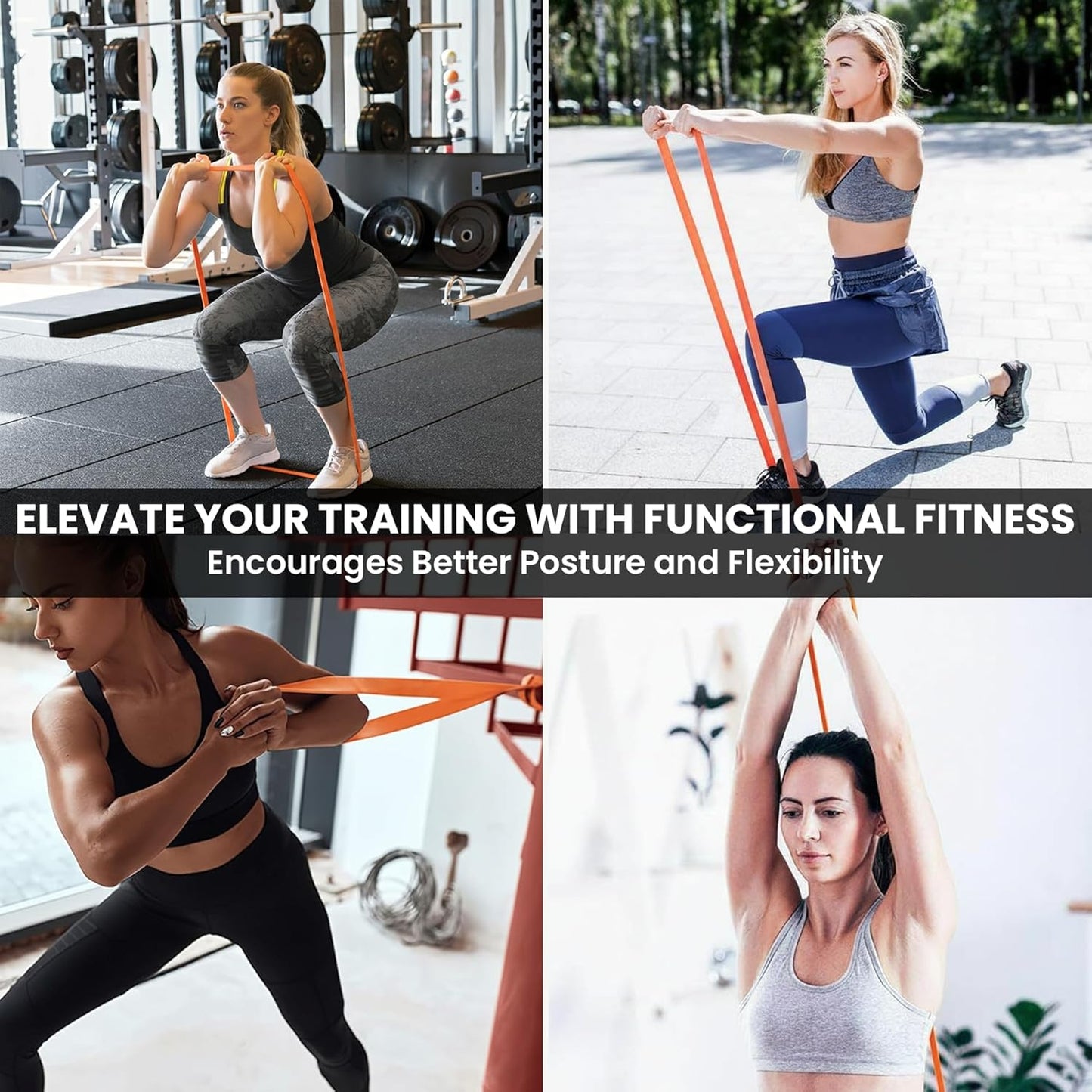Pull Up Resistance Bands for Functional Fitness | 5-15 lbs Stretch Bands for Workouts