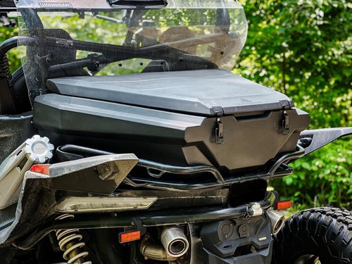 MotoAlliance Highlands UTV Rear Cargo Box fits 2019-2022 CF-Moto Z-Force 950 Sport models. Massive 168 Qt Storage, Weatherproof & Made in the USA with OEM Finish.