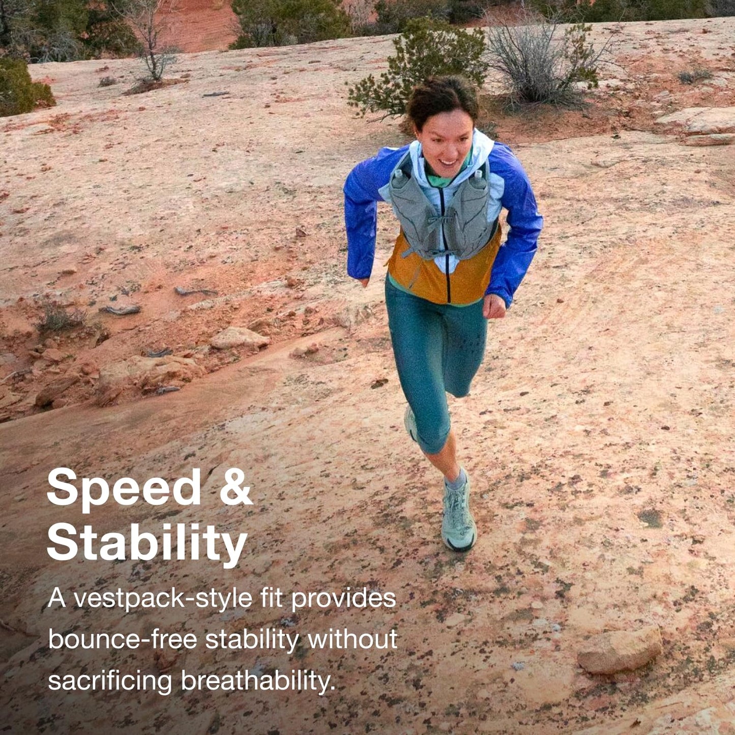 Osprey Dyna LT Women's Running Hydration Vest with Hydraulics Soft Flasks, Cascade Blue/Silver Lining, Medium