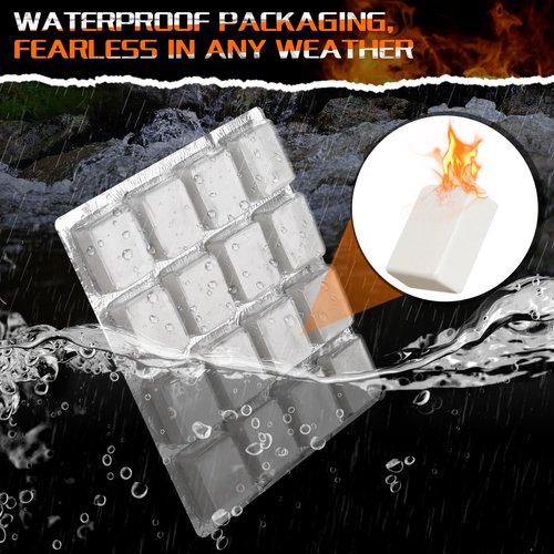 SUNLIFER Natural Fire Starter for Fireplaces: 144 Premium Odorless Fire Starters Squares | Waterproof Quick Firestarters Cubes for Campfires | Wood Stove | Grills | Fire Pit | Smokers