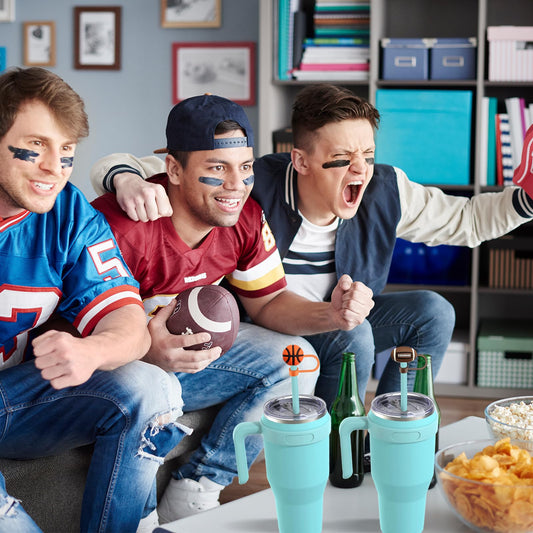 4PCS Game Straw Covers Cap for Stanley Cup 40&30 Oz, 10mm Straw Covers Toppers for Stanley Tumblers Accessories