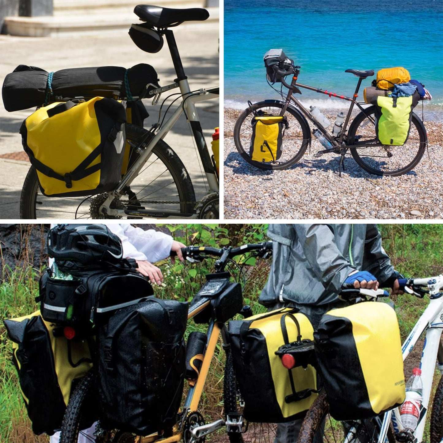 Aikolesa Rear Bike Rack, Aluminum Alloy Bike Cargo Pannier Rack for Back of Bike 110 Lb Quick Release Bike Reflective Adjustable Luggage Touring Carrier Cargo Rack Mountain Road Bicycle Rack