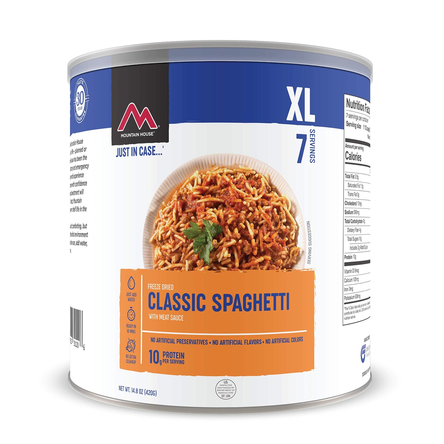 Mountain House Rice & Chicken | Freeze Dried Survival & Emergency Food | #10 Can | Gluten-Free & Classic Spaghetti with Meat Sauce | Freeze Dried Survival & Emergency Food | #10 Can