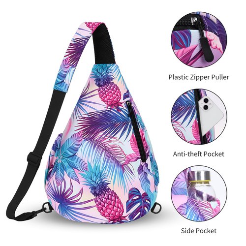 HUA ANGEL Crossbody Sling Bag for Men & Women Lightweight Waterproof Chest Shoulder Bag for Travel Hiking & Everyday Use