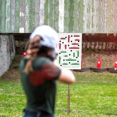 Datanly 50 Sheets Battle Target Bulk 17x25 Inch Paper Targets for Shooting Practice Shooting Range Accessories Paper Target Highly Visible and Bright Game Targets for Range or Outdoor