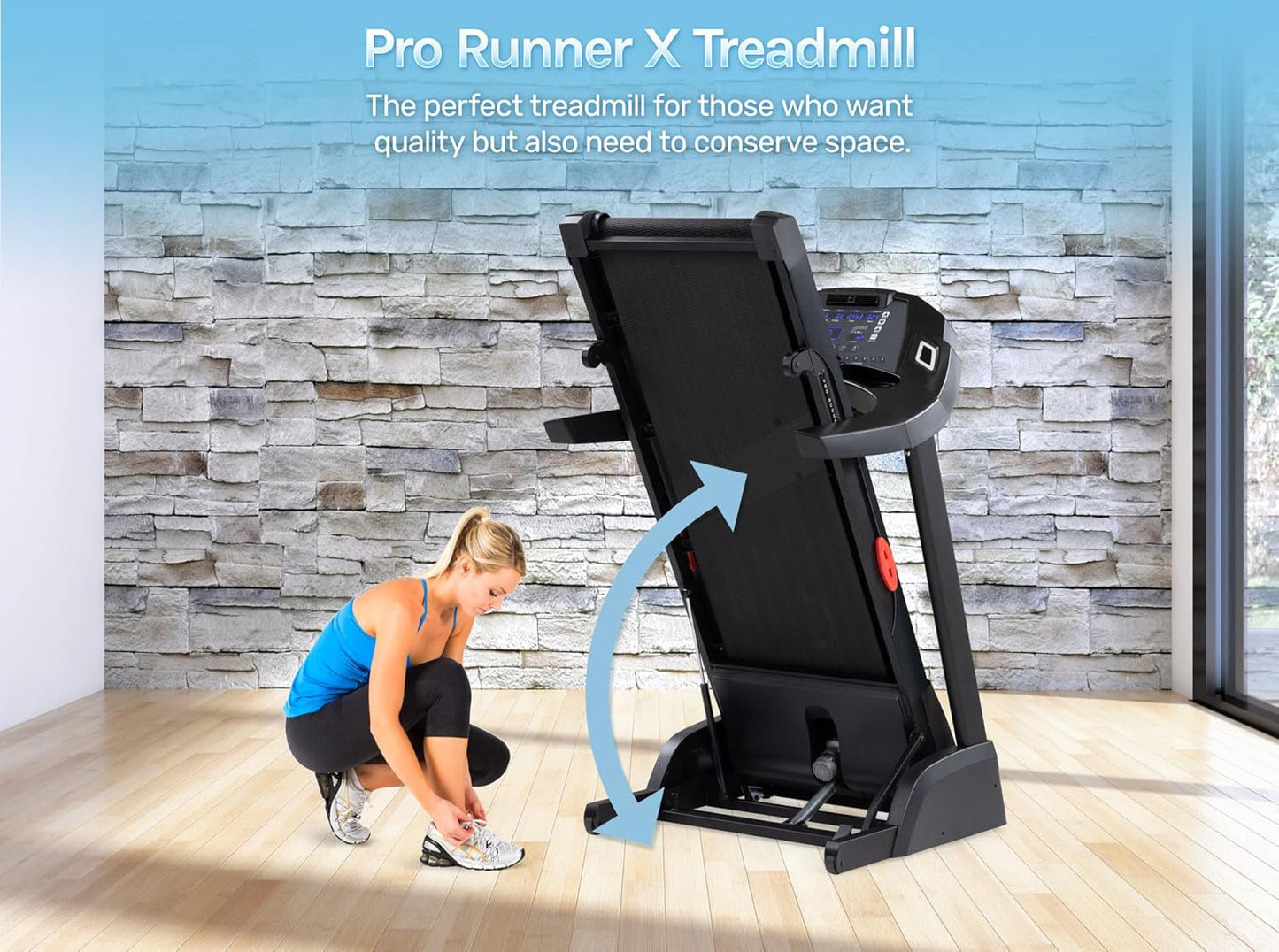 3G Cardio Pro Runner X Treadmill - Heavy Duty, Bluetooth, Foldable, 350 lb Capacity