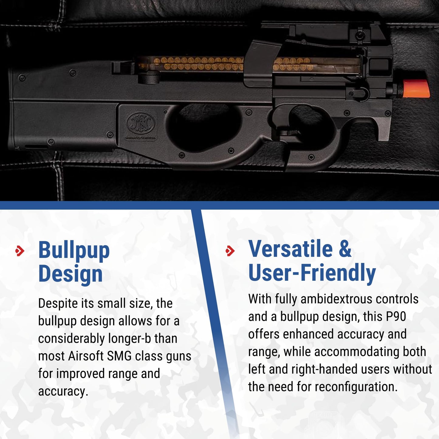 Evike Airsoft - FN Herstal Licensed P90® Full Size Metal Gearbox AEG Airsoft (Color: Dark Earth/Gun Only)