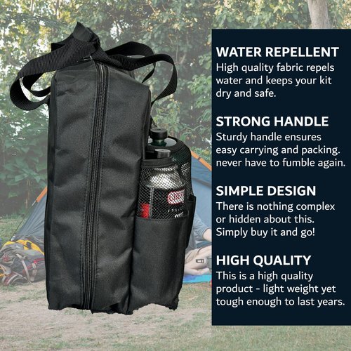 Chef Master Carrying Bag for Camp Stove & Butane Fuel Canister, Travel Camping Bag for Tin Cans, Compatible for Most Portable Camp Stoves & Dual Fuel Stove for Outdoor Trip, Camping Essential 90080