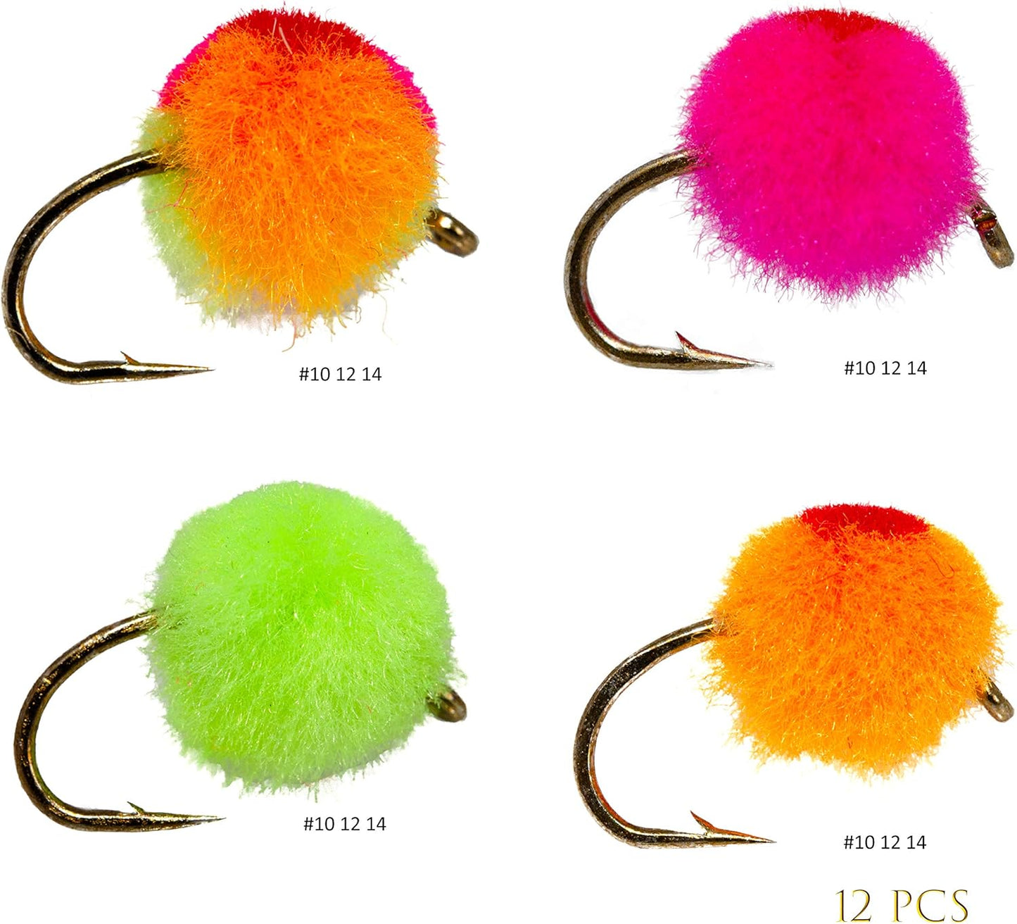 Outdoor Planet 12 / 24 Pack All-Time Favorites Dry Fly and Nymph Lure Assortment for Trout Fly Fishing