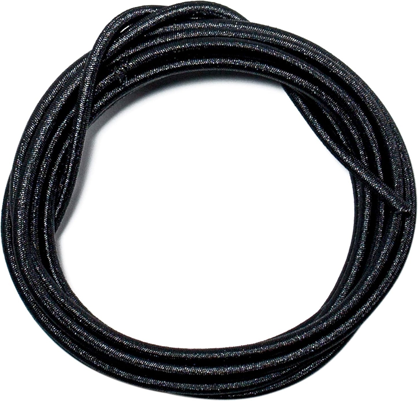 GEAR AID Elastic Shock Cord for Tent Poles and Jackets, Black, 84'' x 1/8''
