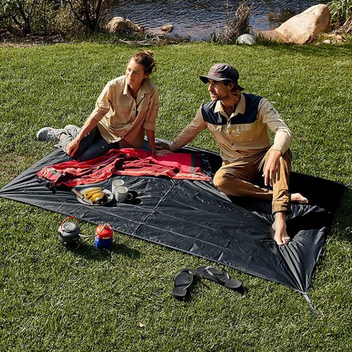 WHISLUX Tent Footprint 1 Person Ultralight, 20D Ripstop Nylon PU 4000 Waterproof Tent Tarp for Under Tent 86.6"x39.4"