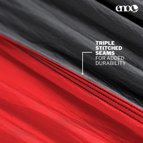 ENO Bundle, Includes The SingleNest Hammock & Atlas Suspension System, Lightweight, Durable Hammock with Straps for Camping, Hiking & Travel, Charcoal/Red