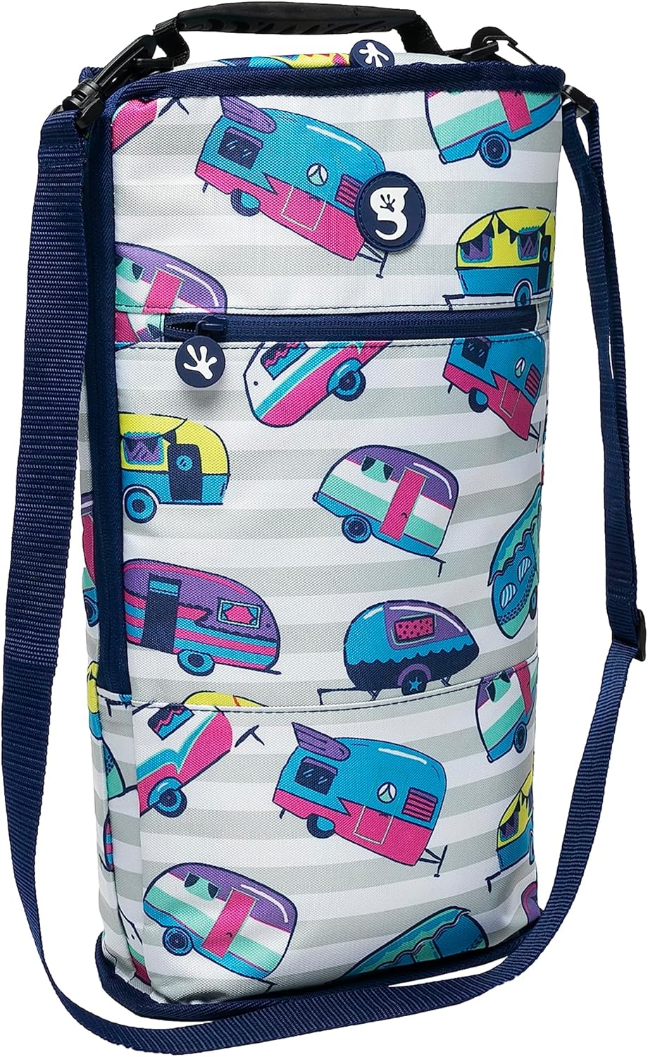 geckobrands Verticool Cooler - Insulated Portable Soft Cooler Bag with Adjustable Shoulder Strap, Holds 9 Cans or 2 Wine Bottles, Perfect for Beach, Picnics, and Outdoor Activities