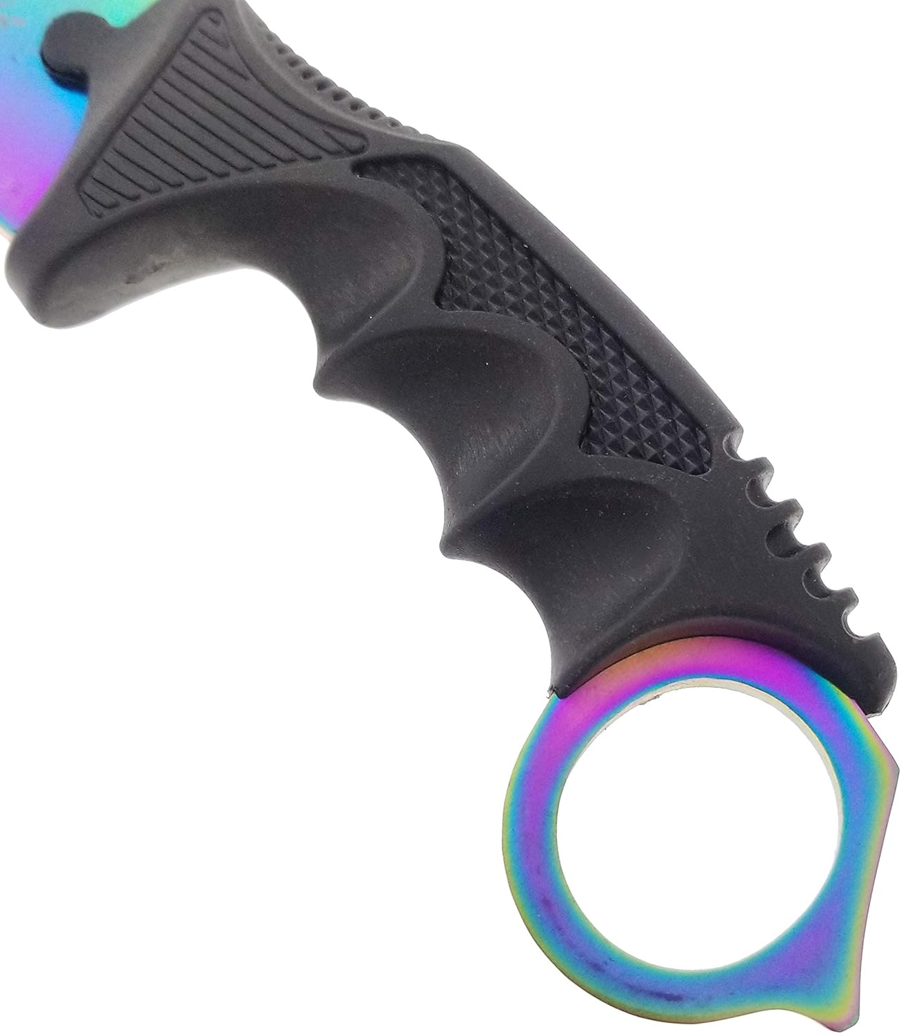 Falcon 7.5" Tactical Fixed Blade Training, No Edge. For Training Purpose Only (Black)