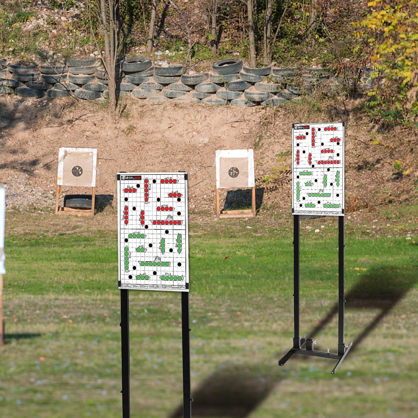 Atflbox 17X25 Inch Battle Target, Highly Visible and Bright Game Targets, Rifle Boats Paper Shooting Targets for Shooting Range or Outdoor Shooting Practice (25 Pack)