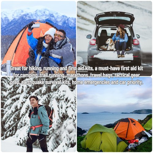 RAINPOH Emergency Mylar Thermal Blanket 82 * 64 in(5 Pack), Gigantic Space Blanket, Survival Blankets Heavy Duty Camping Gear, First Aid, Silver…