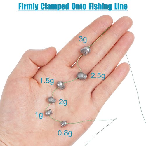 Split Shot Fishing Weights Sinker Kit, 180/210pcs Removable Round Clip On Fly Fishing Line Sinkers Fishing Egg Weights Sinkers Freshwater Saltwater
