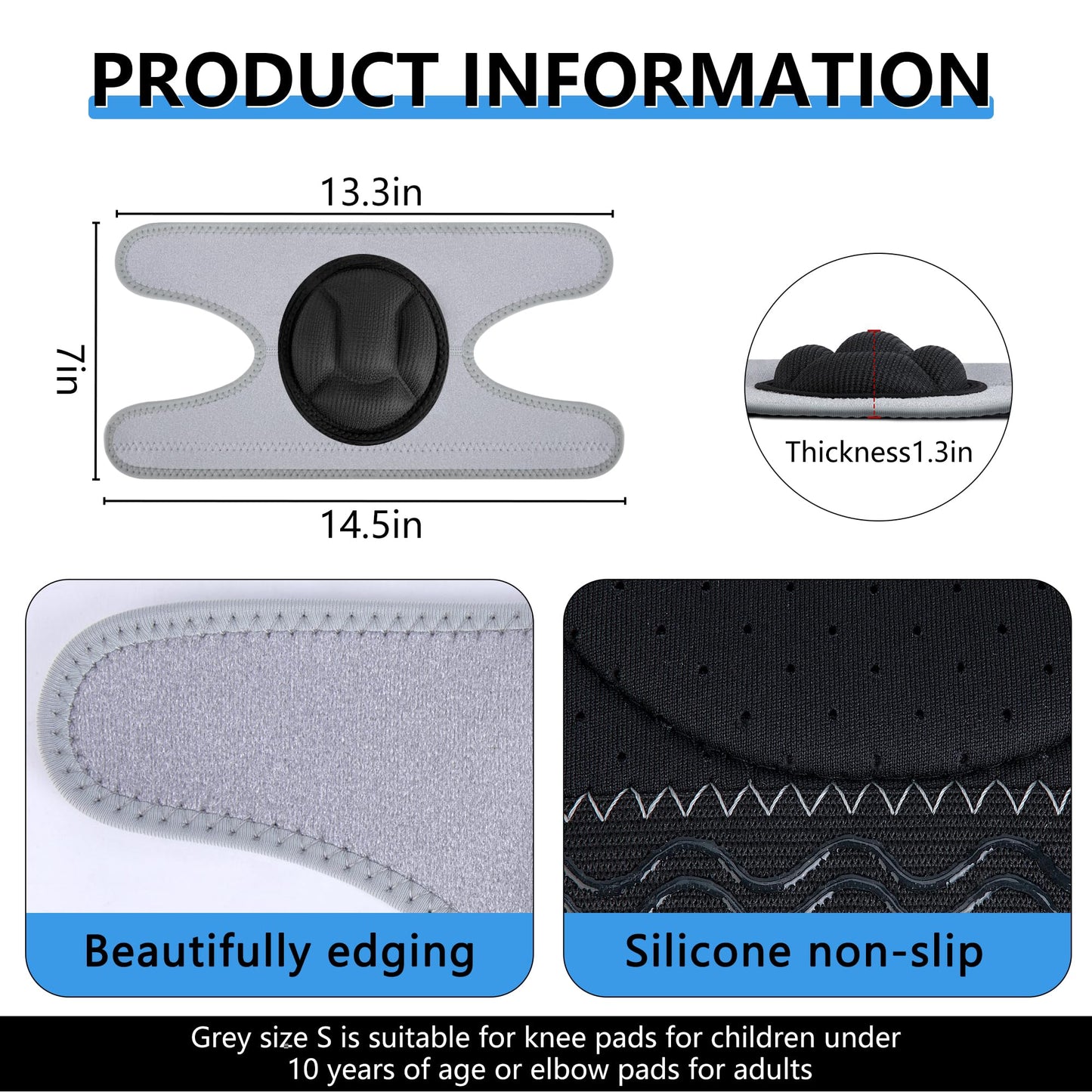 Shupakul 2 Pairs Ski Protective Knee Pads Elbow Pads,Thickened Ski Knee Pads Elbow Pads Set for Kid & Adult,Non-Slip Ski Skating Protective Gear for Skiing Snowboarding Outdoor Sport Protection