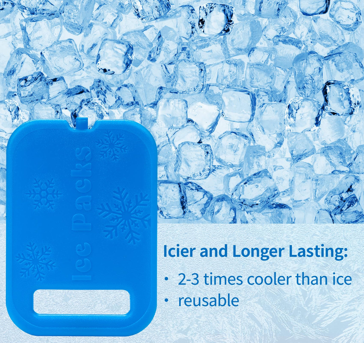 Anstore Lunch Box Ice Packs, Ice Pack for Cooler, Reusable Freezer Packs, Thin Freezer Blocks for Lunch Bags, 8 Pack Mini Cold Packs For Cool Box Freezer Bag Size 16 X 11 X 1.5cm-Camping,Picnic,Hiking