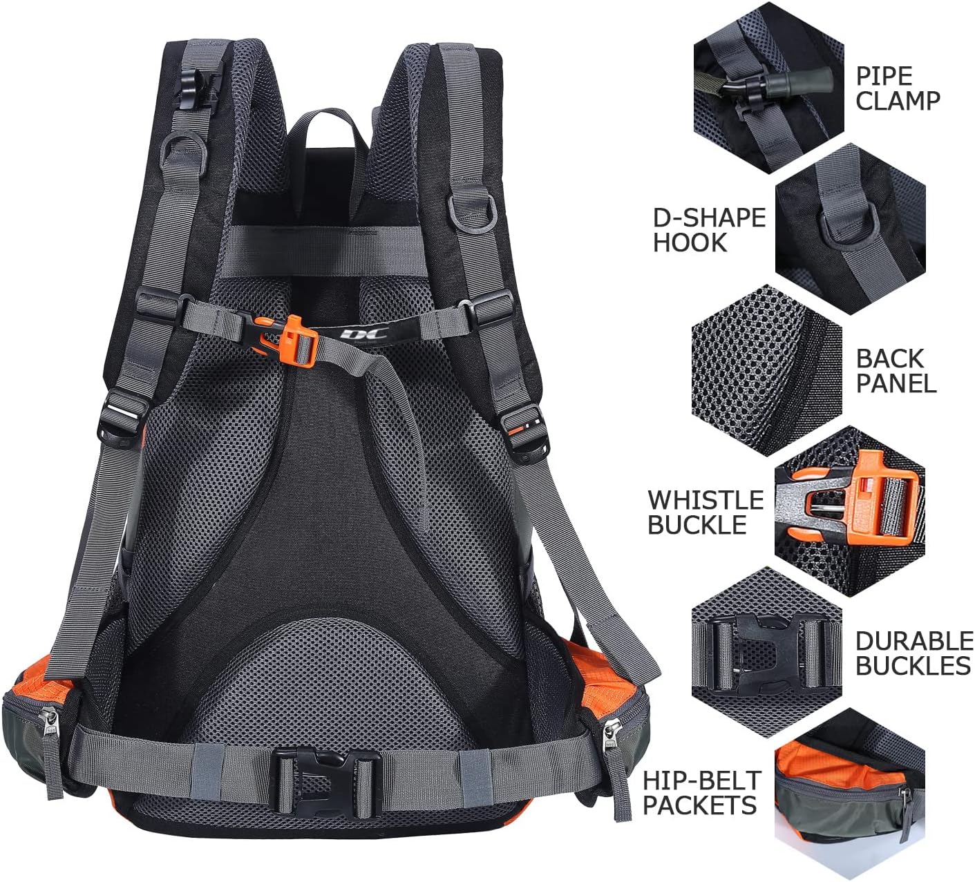 Diamond Candy Waterproof Hiking Backpack for Men and Women, Lightweight Day Pack for Travel Camping