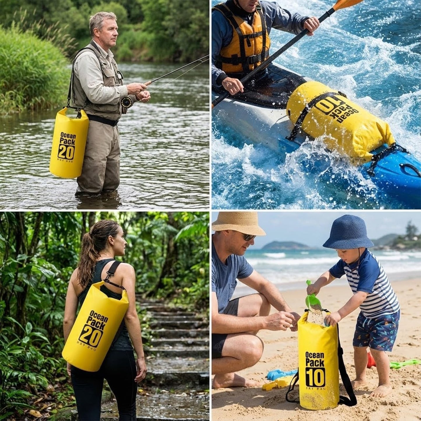 LTMGL Floating Waterproof Dry Bag 5L/10L/15L/20L for women-Lightweight&Small waterproof bags backpack for Kayaking, boating,Camping, Hiking,Paddle boarding with Roll-Top Closure