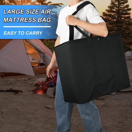 Xxerciz Carry Bag Compatible with King Koil Twin/Queen Air Mattress, Heavy Duty Camping Air Mattresses Storage Bag with Straps, Foldable and Dustproof, Portable Carry Case for Outdoor Travel Camping