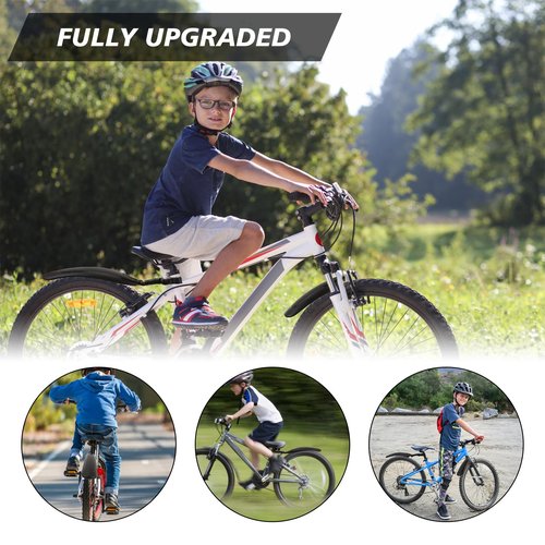 Oumers Kid's Portable Bicycle Fenders for 12/14In and 16/18In Wheels,Adjustable Bicycle Mudguard Easy Install Cycling Mudguard Children's Bike Fenders Sturdy Front and Rear Mud Guard