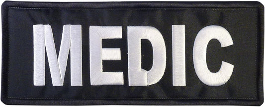 Medic Big XL 10x4 inch EMT EMS Paramedic Vest Tactical Embroidered Nylon Touch Fastener Patch