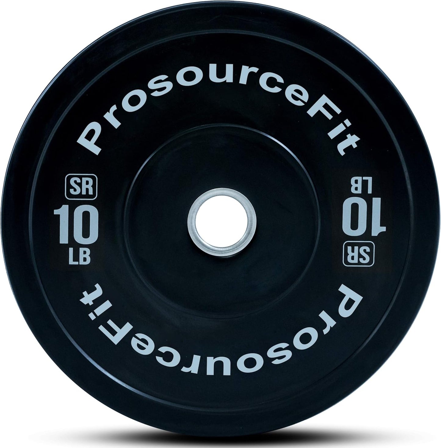 ProsourceFit Solid Rubber Bumper Plates (Sold Individually) with Steel Insert, 25lb, Power Lifting, Strength Training