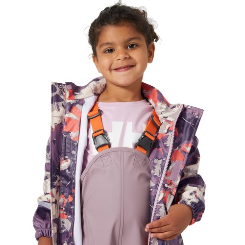 Helly-Hansen Kid's Bergen 2.0 PU Rainset AOP, 676 Purple Clay Aop, 3