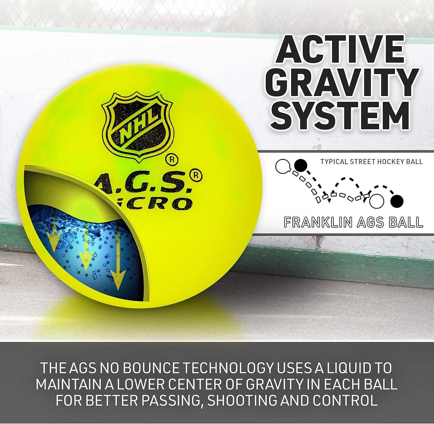 Official Size Franklin Sports NHL Street Hockey Balls | No Bounce | Assorted Colors